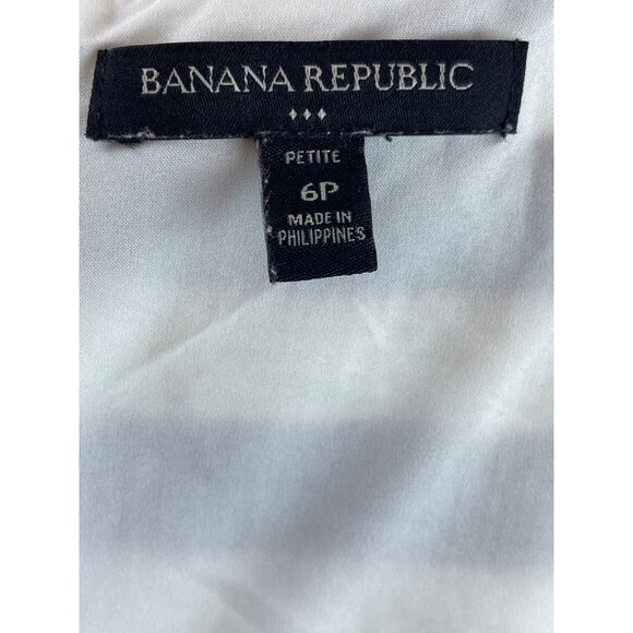 Banana Republic Sleeveless Striped Dress Navy/Red/White Woven Sheath Size 6P - Picture 6 of 8